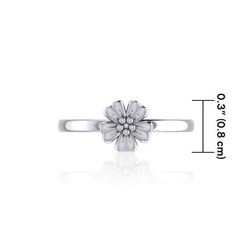 Small Flower Silver Ring TRI1869 - Jewelry